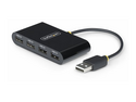 Startech 4-Port USB 2.0 Hub, USB Bus Powered, Small Travel Mini USB Hub, USB 2.0 Splitter, Multi-Port Portable USB Hub, 480Mbps, Overcurrent Protection (OCP)