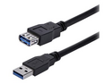 StarTech 1m Black SuperSpeed USB 3.0 Extension Cable A to A