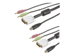 6 ft 4-in-1 USB DVI KVM Cable with Audio and Microphone