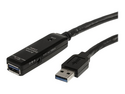 StarTech 32.8 ft Active USB 3.0 Extension Cable with AC Power Adapter