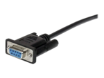 0.5m Black Straight Through DB9 RS232 Serial Cable