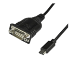 USB C to Serial Adapter Cable 16" (40cm), USB Type C to RS232 (DB9) Converter Cable, USB-C Serial Cable for PLCs, Scanners, Receipt Printers, Male/Male, Windows/macOS/Linux