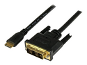 Startech 1m (3.3 ft) Mini HDMI to DVI Cable, DVI-D to HDMI Cable (1920x1200p), 19 Pin HDMI Mini (C) Male to DVI-D Male, Digital Monitor Cable Adapter M/M, Single Link, Black