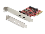 PCIe USB 3.1 Card, 2x USB C 3.1 Gen 2 10Gbps, PCIe Gen 3 x4, ASM3142 Chipset, USB Type-C PCI Express Card, 2-Port USB 3.2 Gen 2x1 Expansion Add-On Card, Windows, macOS, Linux