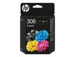 308 - 2-pack - svart, cyan, magenta, gul