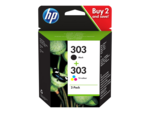 303 - 2-pack - pigmentert svart, farge (cyan, magenta, gul)