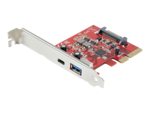 2-Port 10Gbps USB-A & USB-C PCIe Card, USB 3.1 Gen 2 PCI Express Type C/A Host Controller Card Adapter, USB 3.2 Gen 2x1 PCIe Desktop Expansion Add-On Card, Windows/macOS/Linux