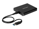 Dual-Slot Hard Drive Enclosure for M.2 SATA SSDs