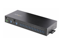 Startech 16-Port Industrial USB 5Gbps Hub with Power Adapter, Metal Enclosure, Mountable, ESD Protection, Terminal Block Power, USB Charging, Dual-Host Switch