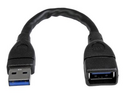 StarTech 6in Short USB 3.0 Extension Adapter Cable (USB-A Male to USB-A Female)